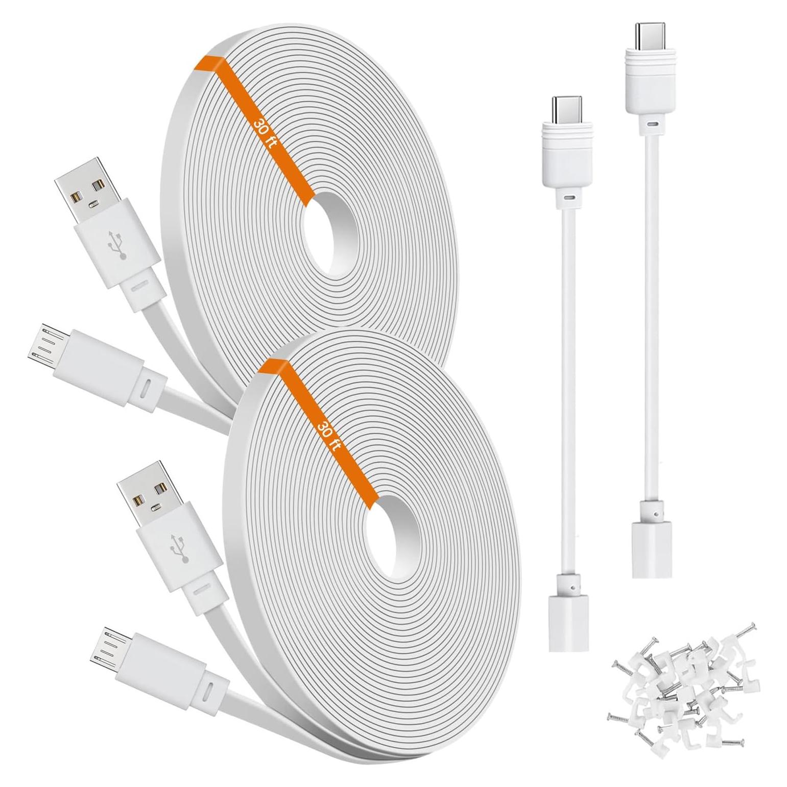 Paquete de 2 Cables de Alimentación 9m para Cámaras Blink