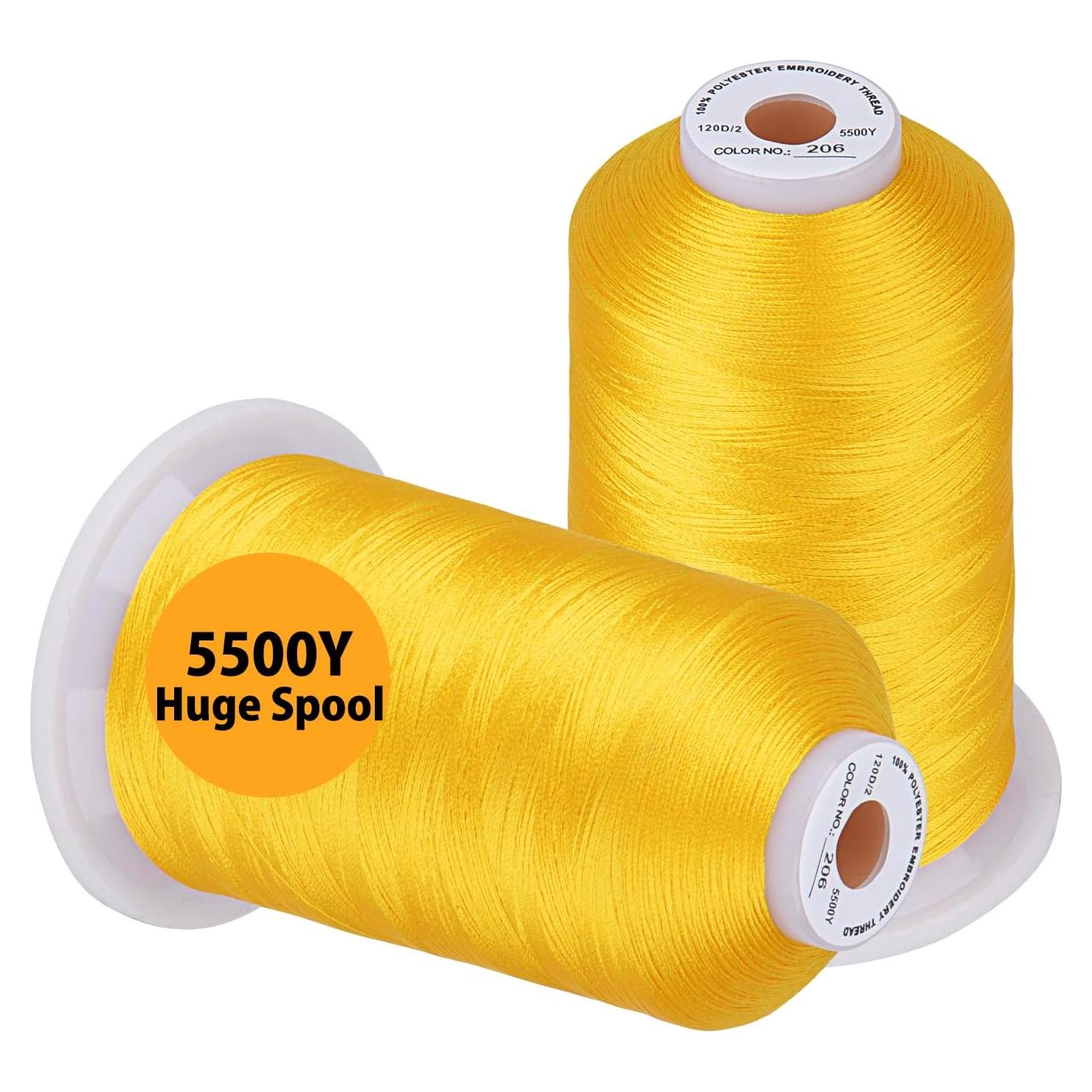 Hilo de Bordado Simthread 5000m Oro Cosecha 40wt 2 Bobinas