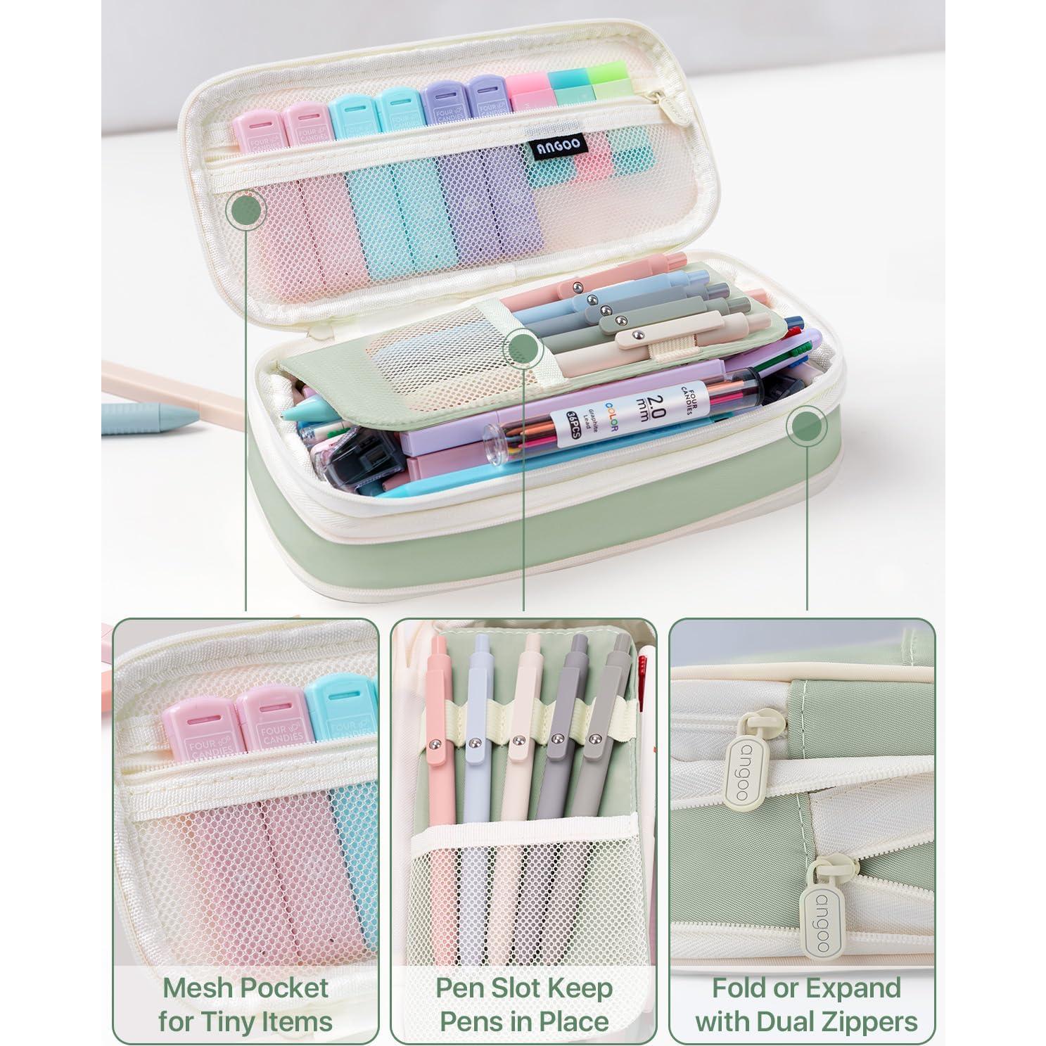 Estuche de Lápiz Cuatro Caramelos con 56 Suministros Escolares