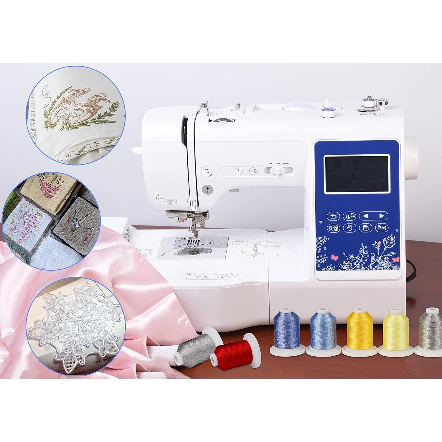 Kit de Hilo para Bordado Simthread 21 Bobinas 800Y Negro Blanco Gris