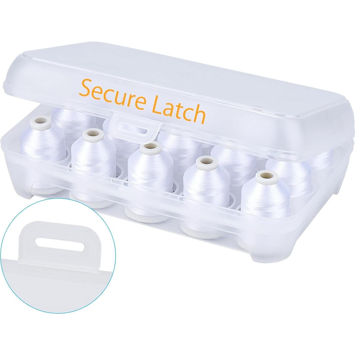 Set de Hilos de Bordado a Máquina Simthread 15 Bobinas 1000m Blanco