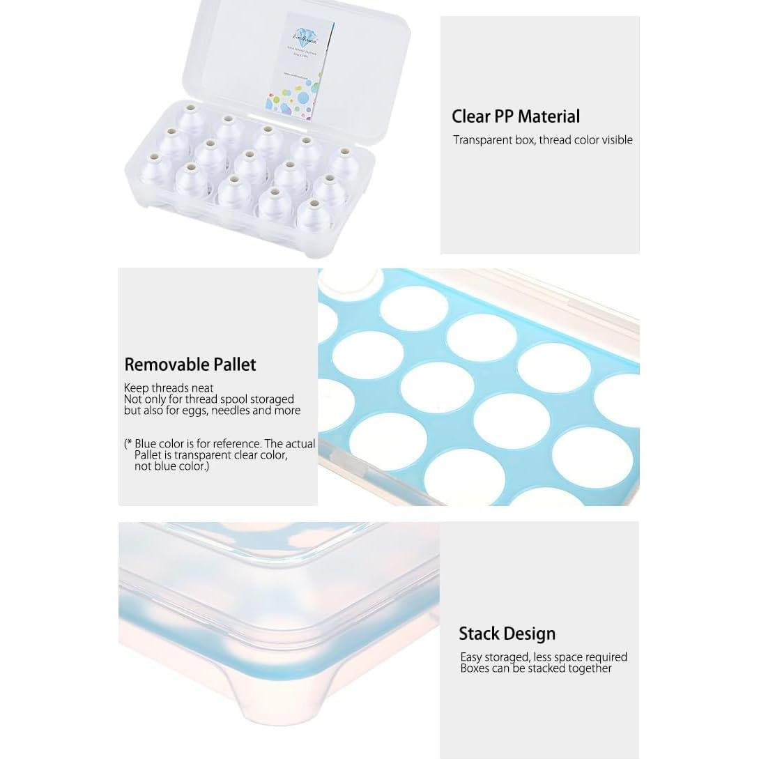 Set de Hilos de Bordado a Máquina Simthread 15 Bobinas 1000m Blanco