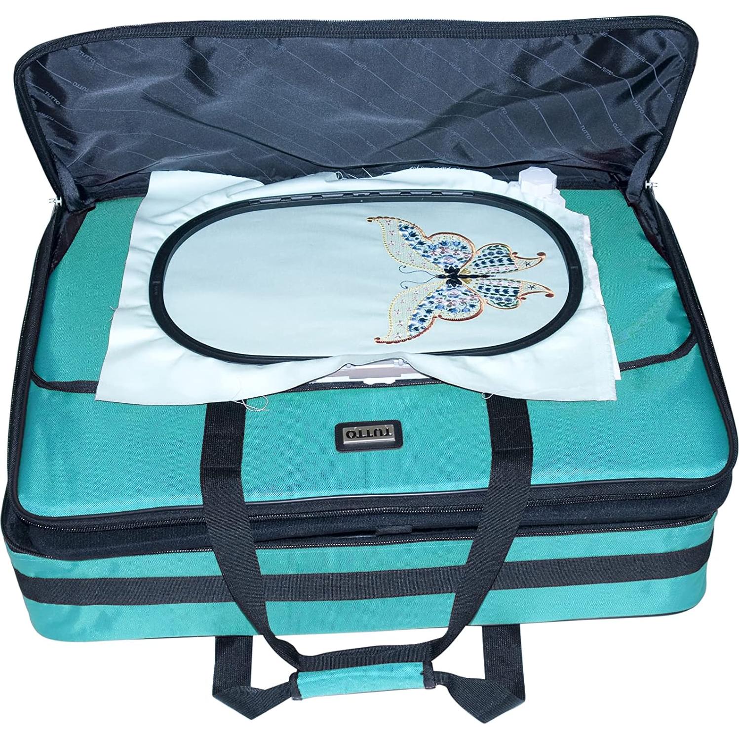 Bolsa de Bordado Grande Tutto 66 cm Turquesa