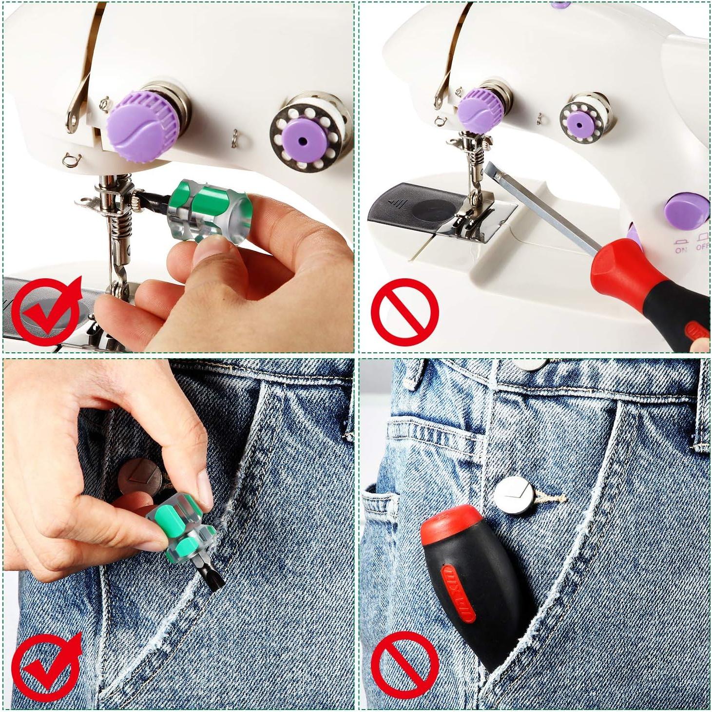 Kit de Destornilladores Cortos Mudder 2 Piezas para Coser