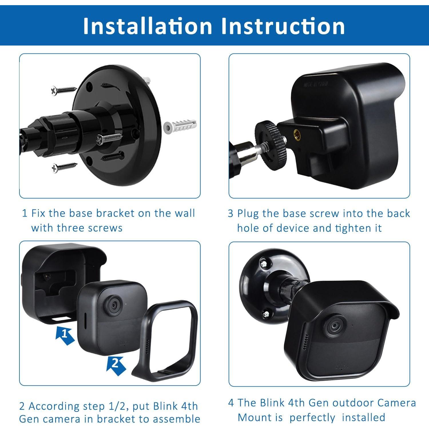 Soporte para Cámara Blink 4ta Gen GoHonor 3 Piezas Ajustable