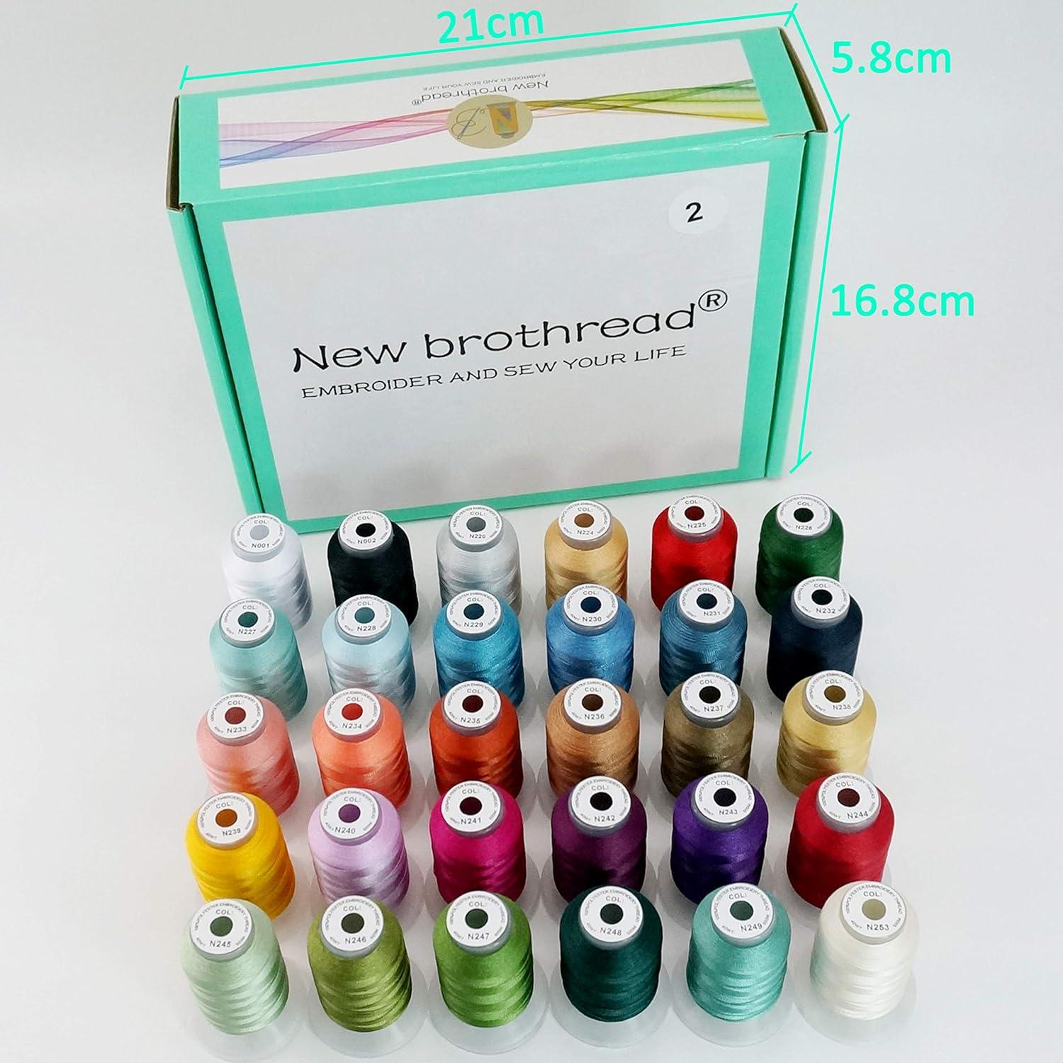 Kit de Hilo de Bordado Poliester 30 Colores New brothread 500m