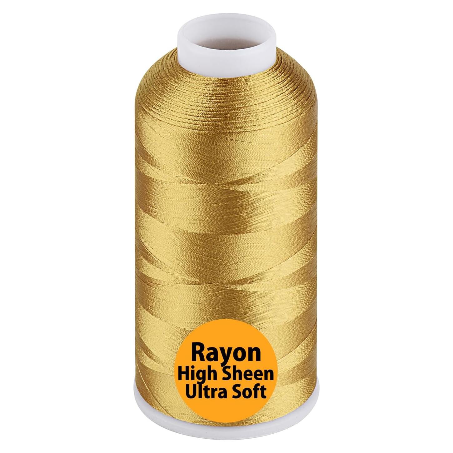 Hilo de Bordado Simthread 5500m 40wt 100% Rayón Viscosa Oro 1225