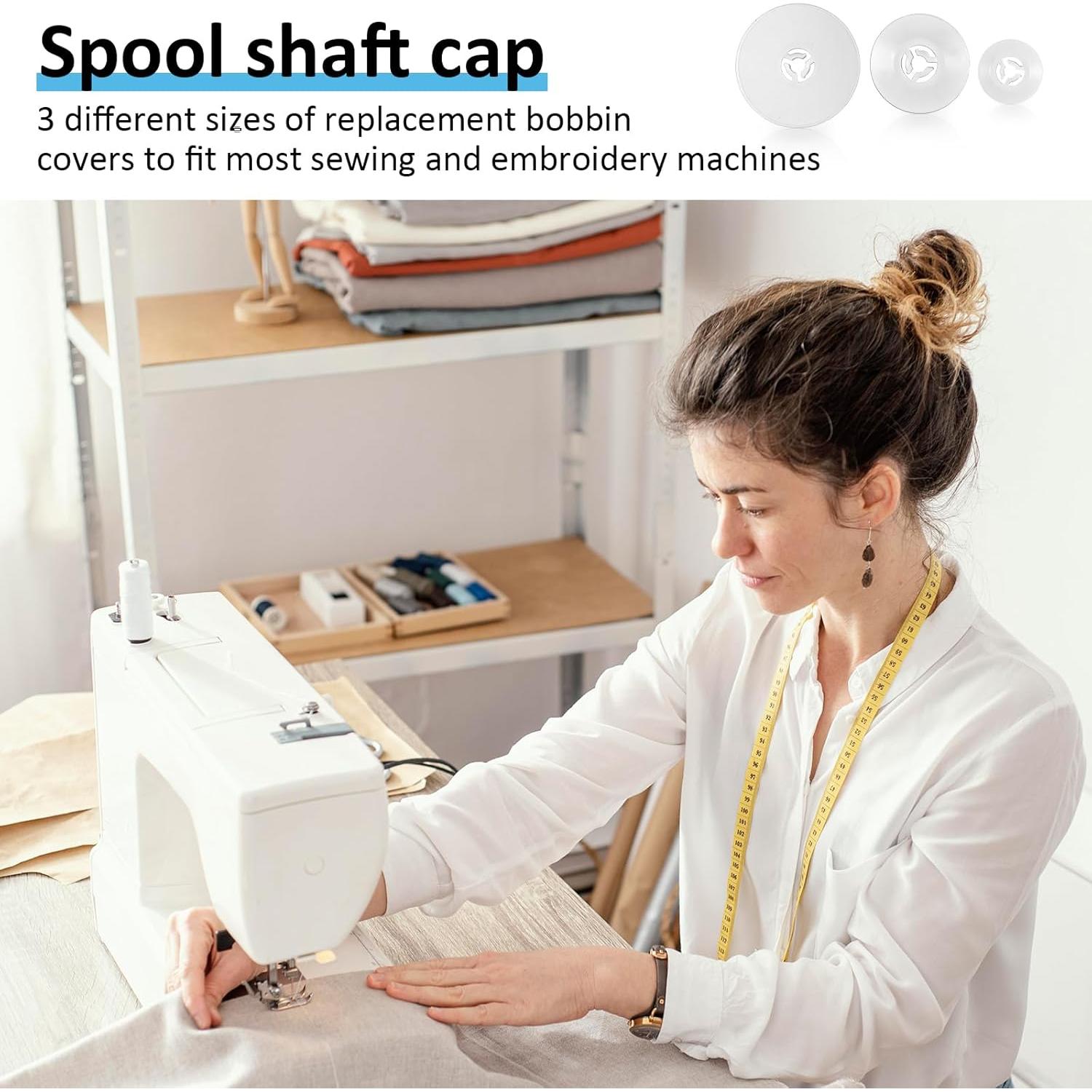 6 Tapas de Bobina Singer 40mm, 30mm, 25mm - Accesorios de Costura