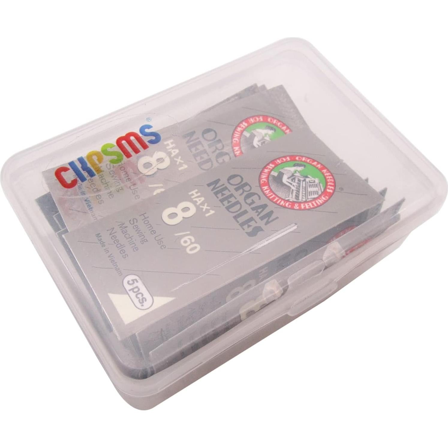 Caja Plástico CKPSMS con 100 Agujas Coser HAX1 11/75