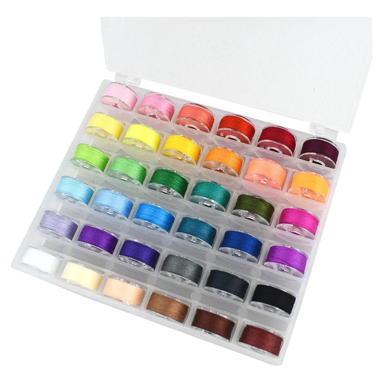 Juego de 36 Hilos de Coser TTSAM con Estuche Plástico