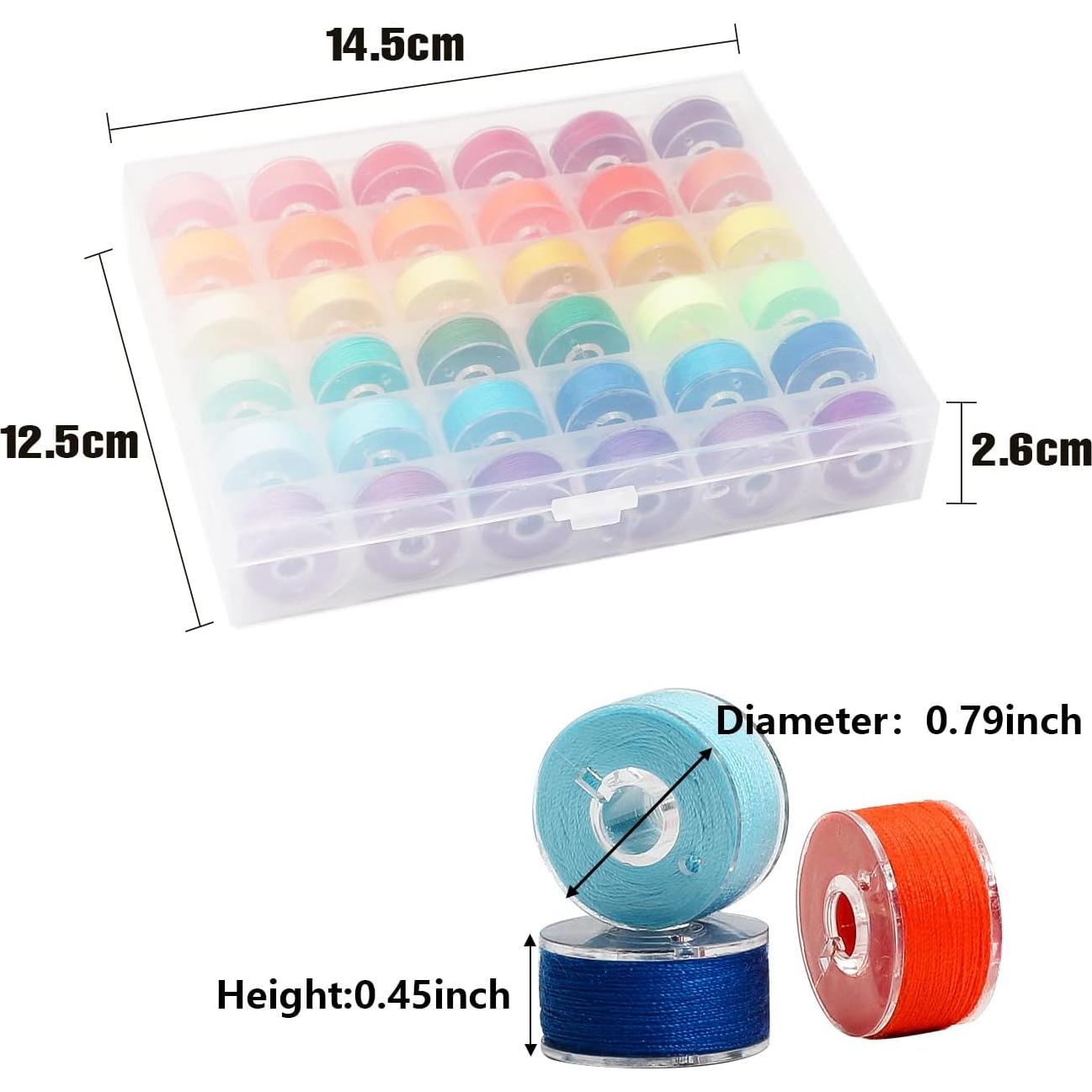 Hilo de Bobina Preenrollado HOURFUN 144 Colores 38.4m Poliester