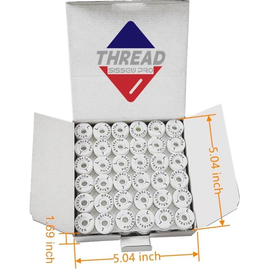Hilo de Bobina Preenrollado Blanco Sissew Pro 144pcs 75D/2
