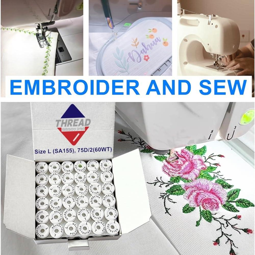 Hilo de Bobina Preenrollado Blanco Sissew Pro 144pcs 75D/2