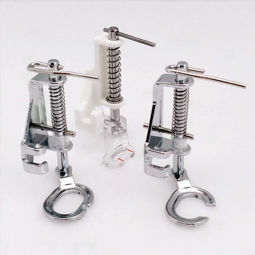 Pie de Prensatelas de Metal YEQIN 3 Pcs para Bordado y Acolchado