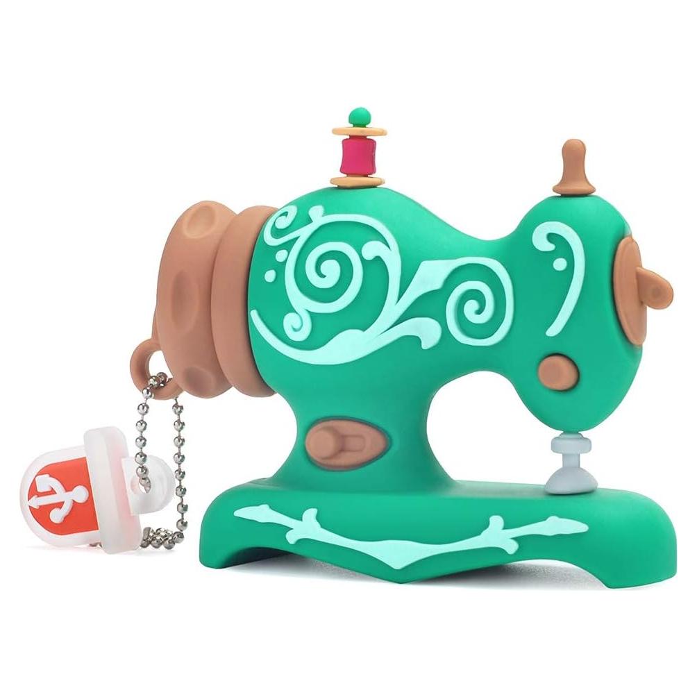 Unidad Flash USB Leizhan 16GB Verde Diseño Máquina de Coser
