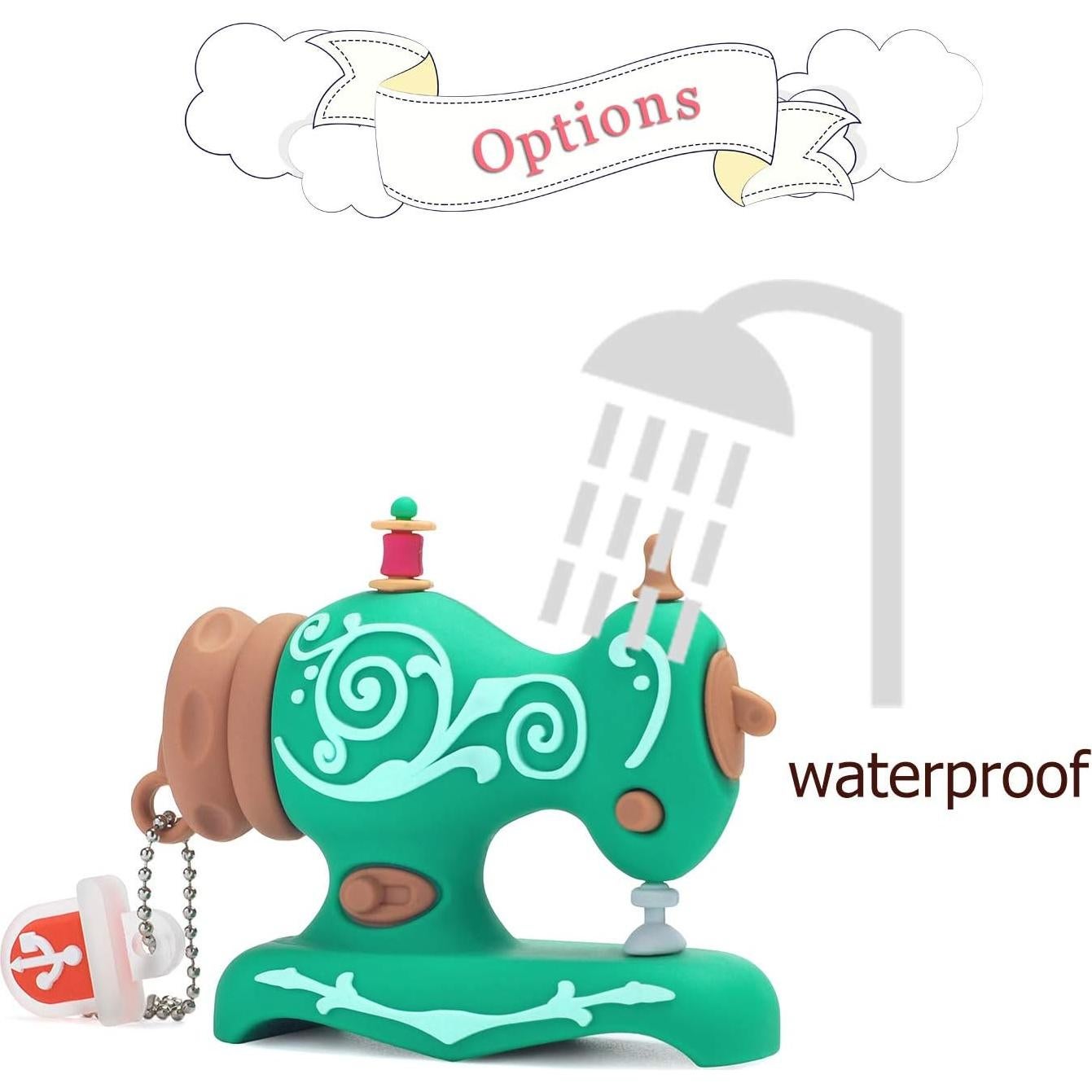 Unidad Flash USB Leizhan 16GB Verde Diseño Máquina de Coser