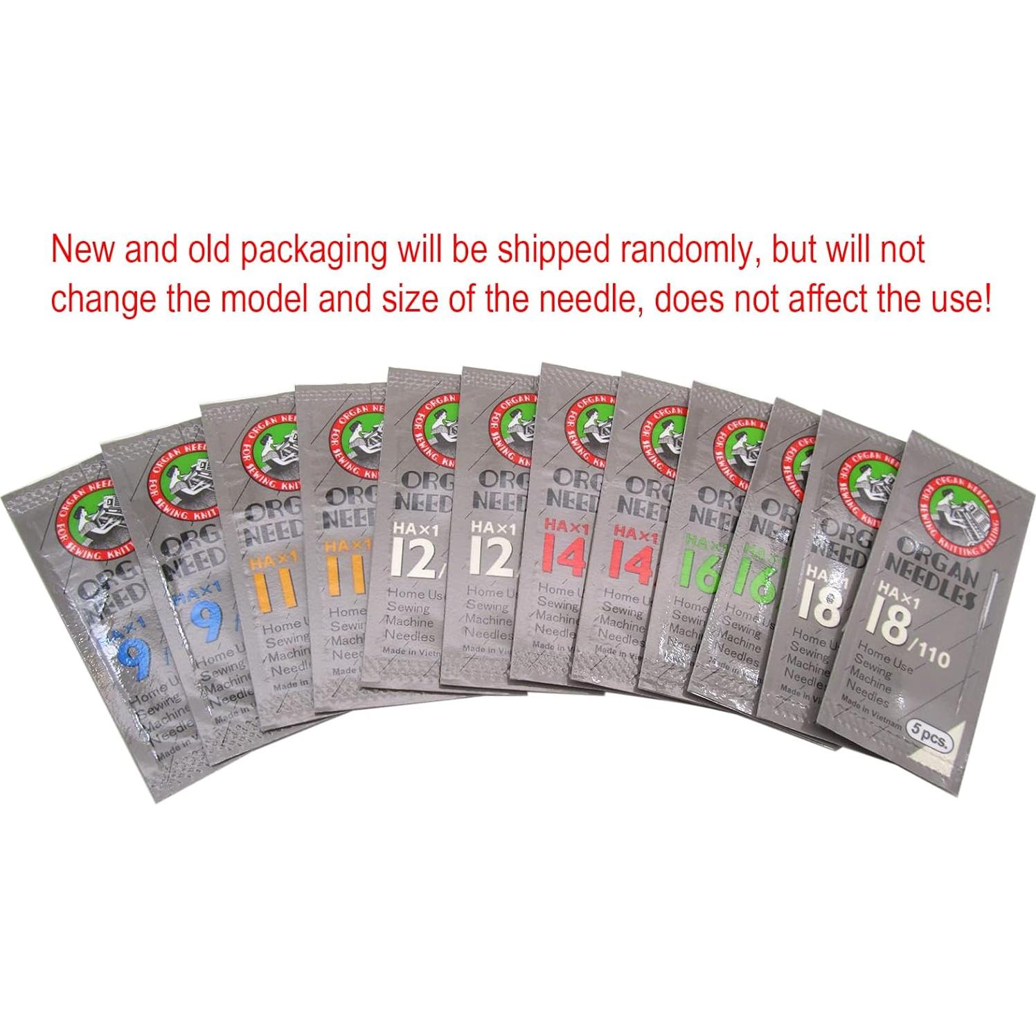 Agujas de Coser Organ HAX1 CKPSMS 60PCS Compatibles Singer