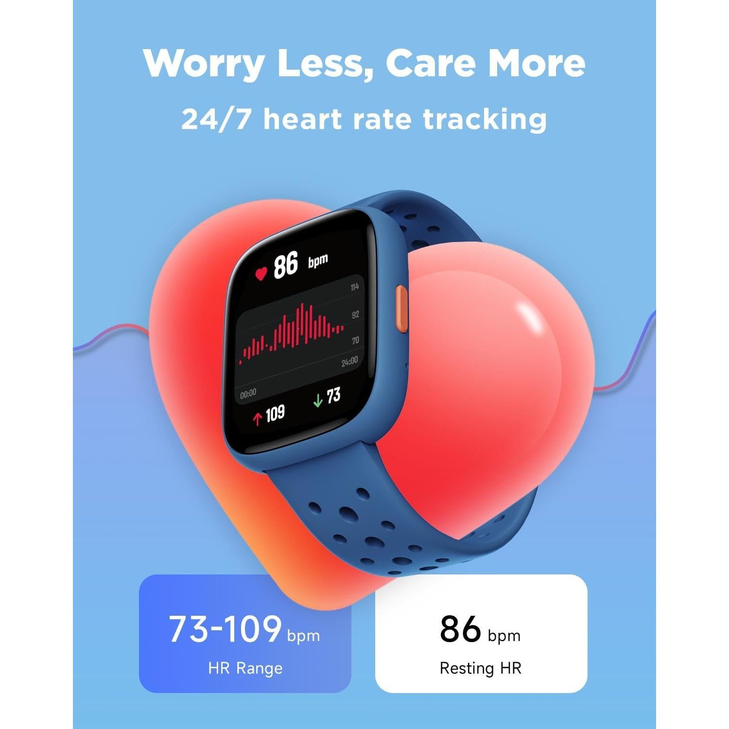 Reloj Inteligente BIGGERFIVE para Niños 1.8" IP68 Azul