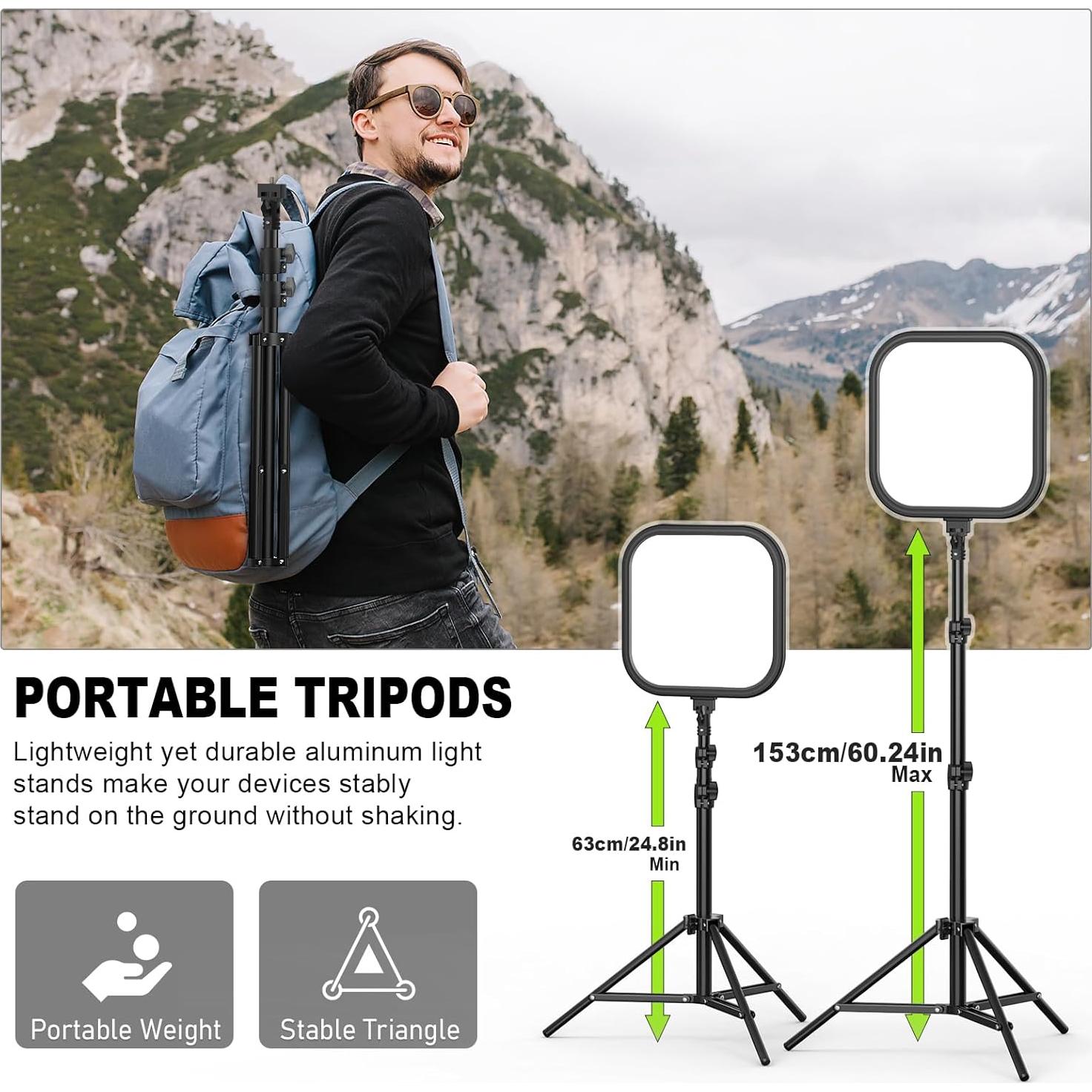 Kit de Iluminación LED 15W Hagibis con Trípode y Soporte