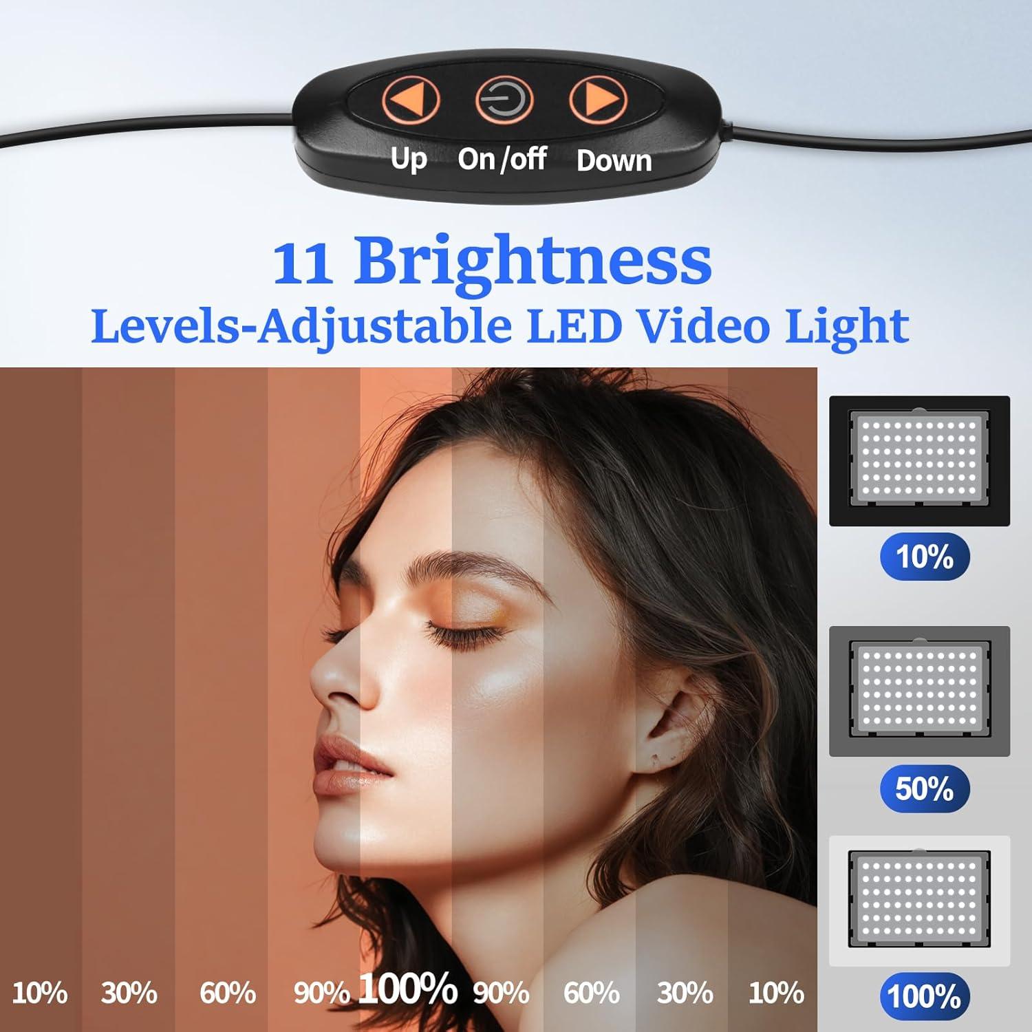 Kit de Iluminación LED GLOSHOOTING con Trípode 137 cm y 9 Filtros