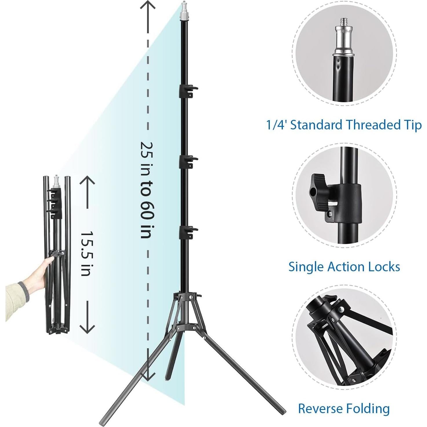 Kit de Iluminación Softbox EZLucky 50cm 85W LED Ajustable