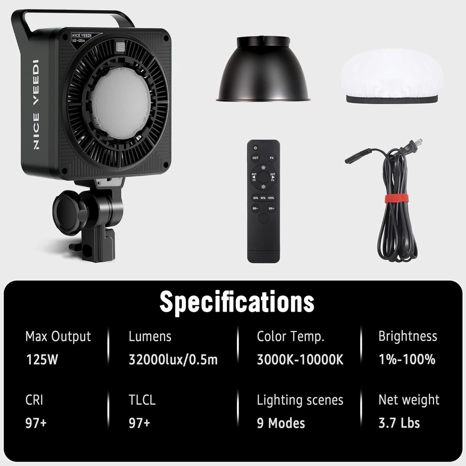 Kit de Iluminación Fotográfica LED NiceVeedi 250W Bi-Color