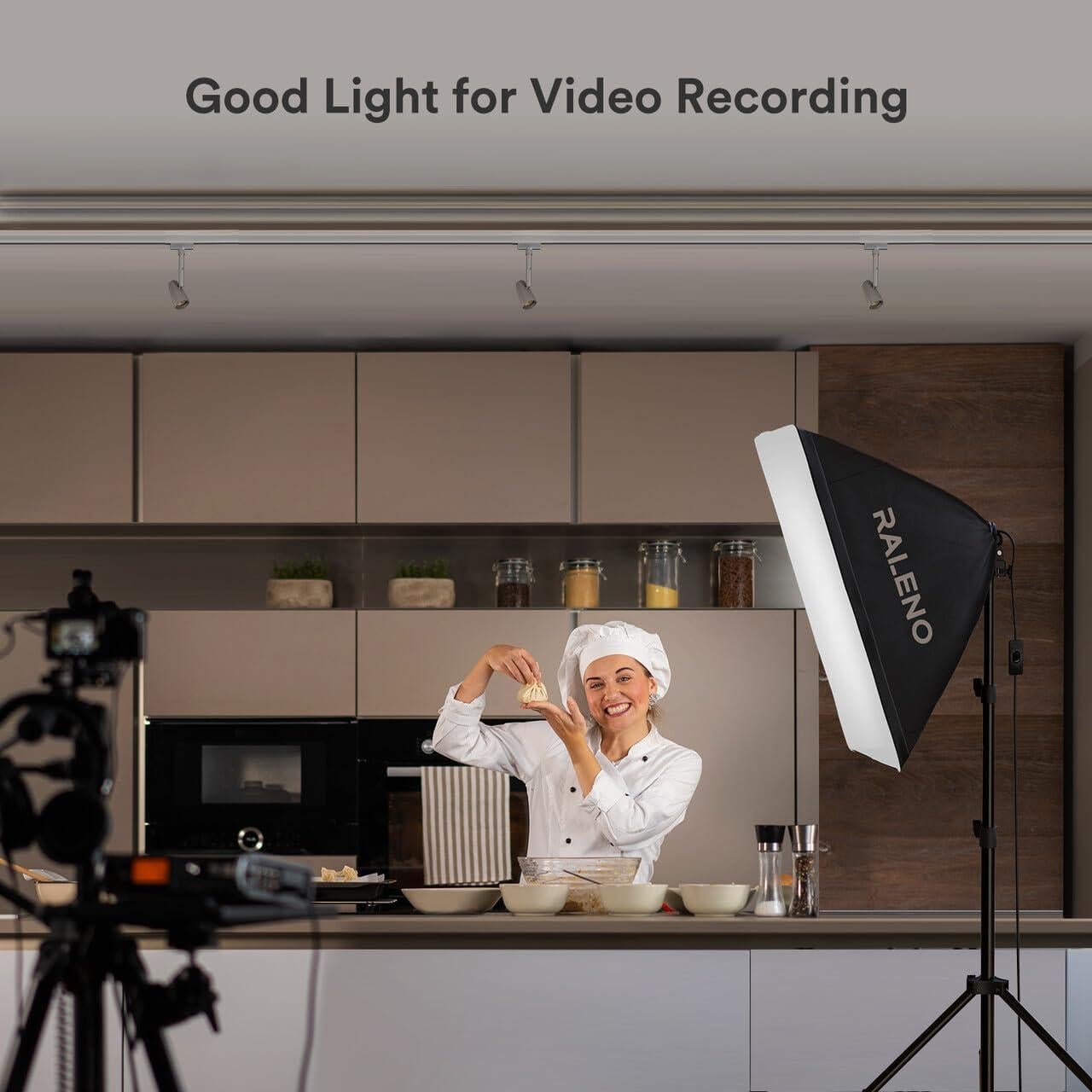 Kit de Iluminación Softbox RALENO 20x28" con Bombillas LED 50W