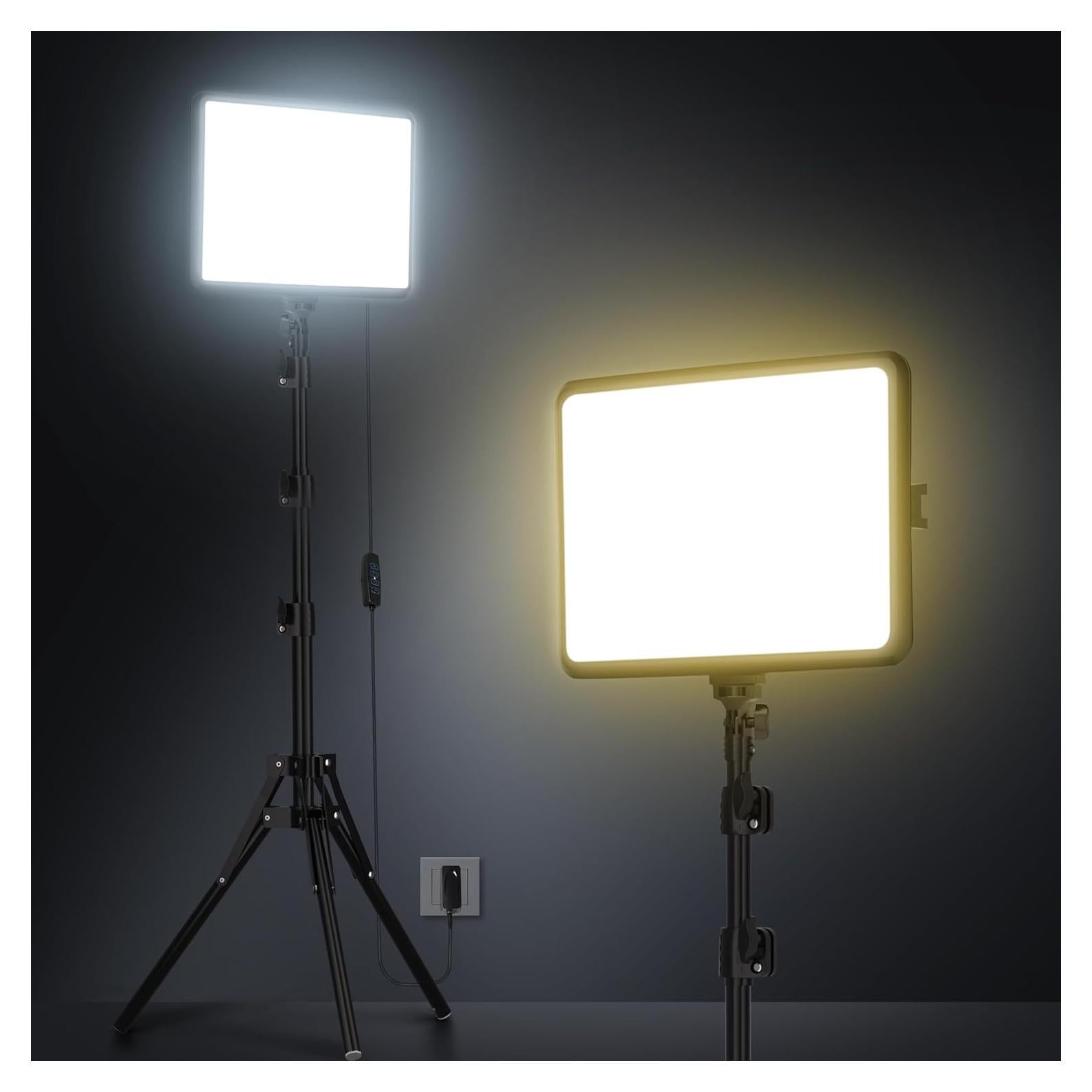 Kit de Iluminación LED Bi-Color 15W Arsoer con Trípodes 70"