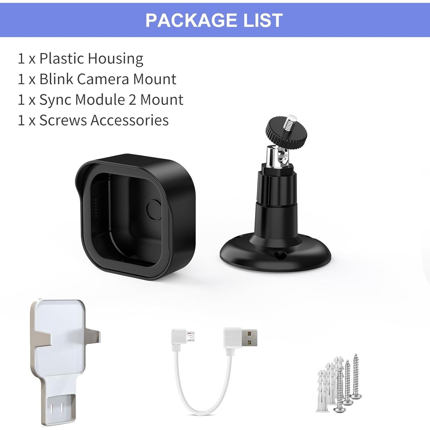 Soporte de Pared PEF para Blink Outdoor 4, Ajustable 360°