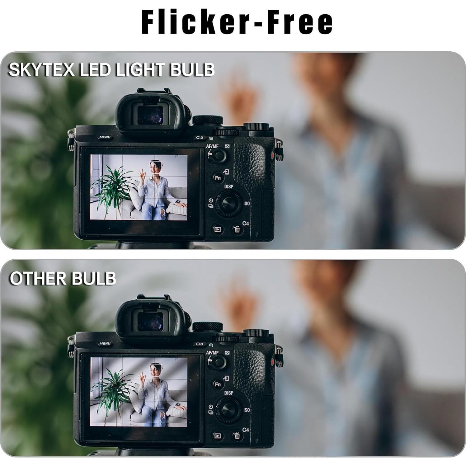 Softbox Lighting Kit, Skytex 16x16in Soft Box | 85W 2700-6400K E27 LED Bulb, Continuous Photography Lighting Kit Photo Studio Light Equipment for Camera Shooting, Video Recording