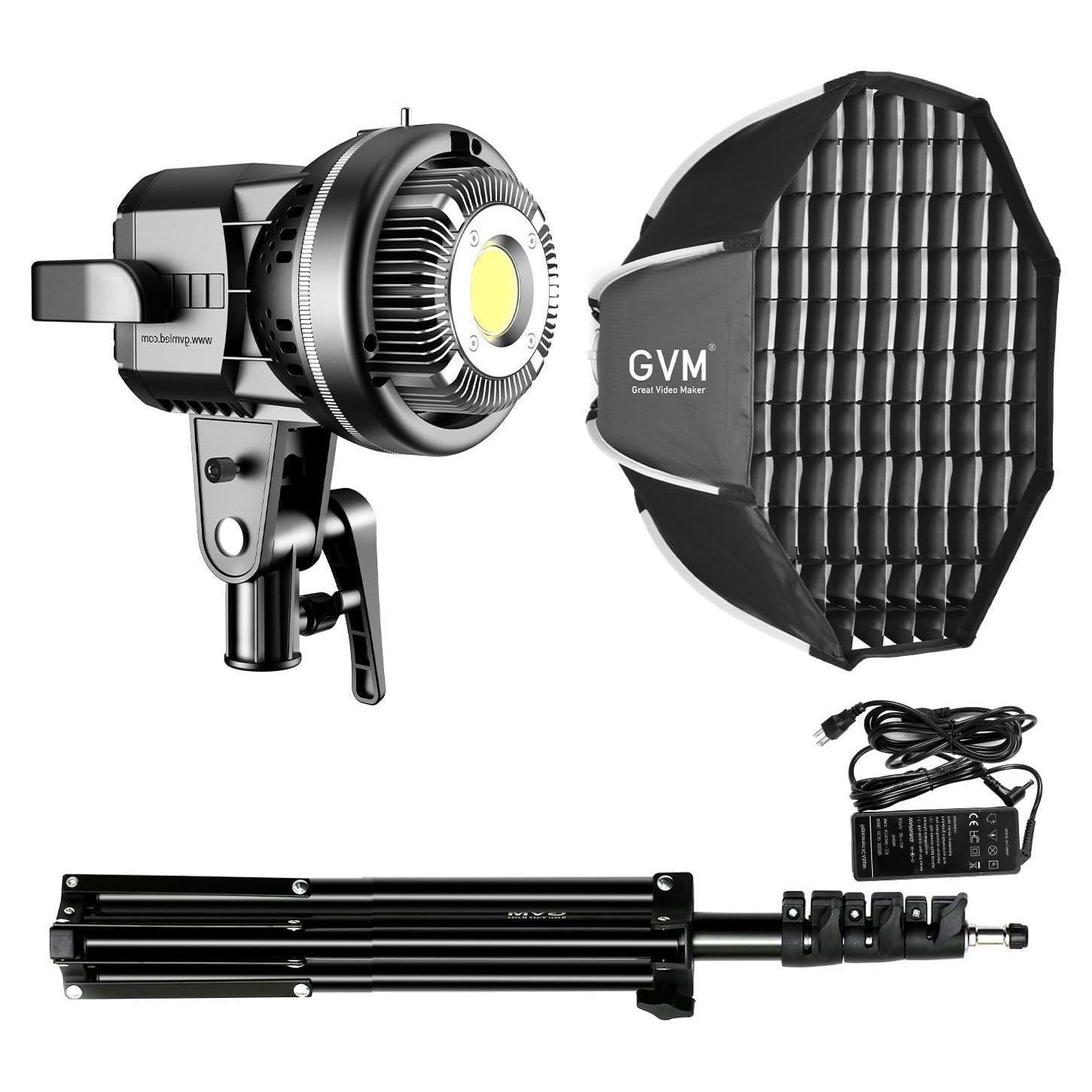 Kit de Iluminación Softbox GVM 80W con Control APP 5600K