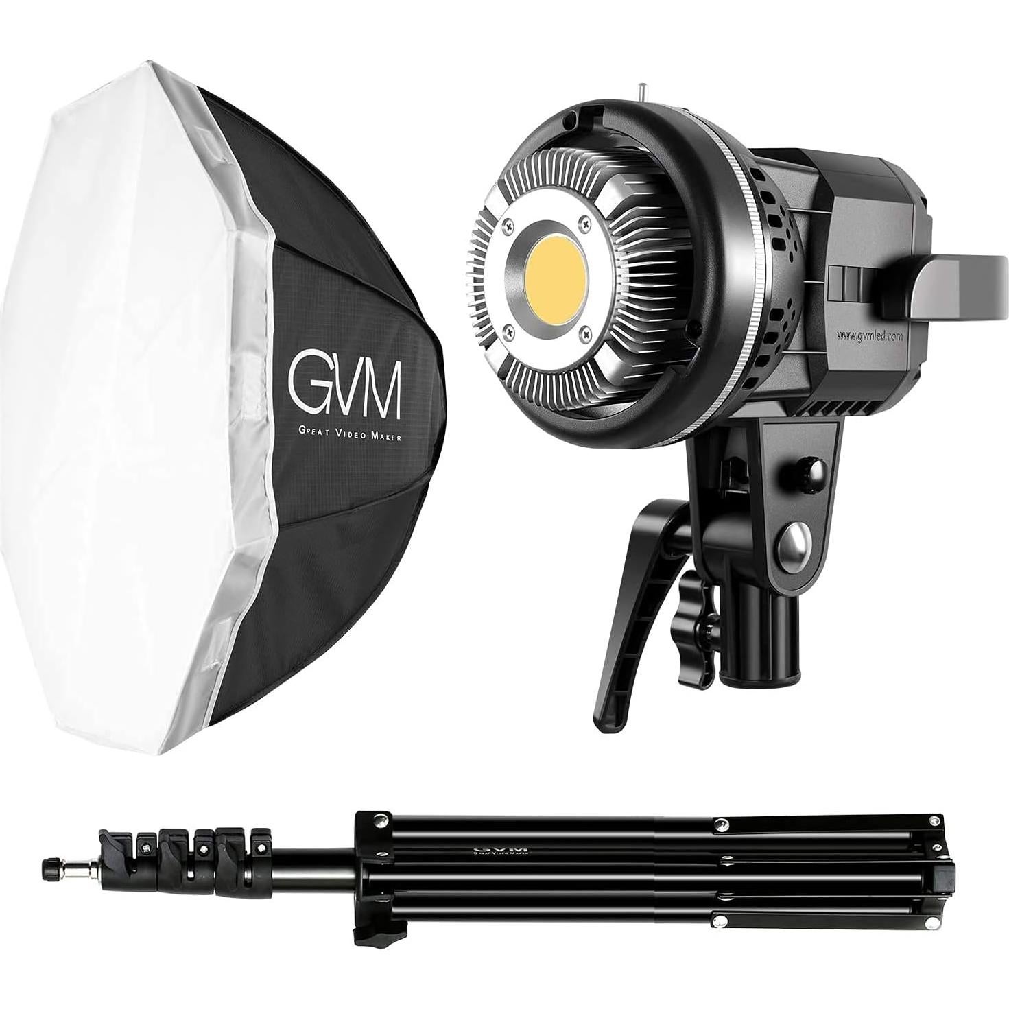 Kit de Iluminación Softbox GVM 80W con Control APP 5600K