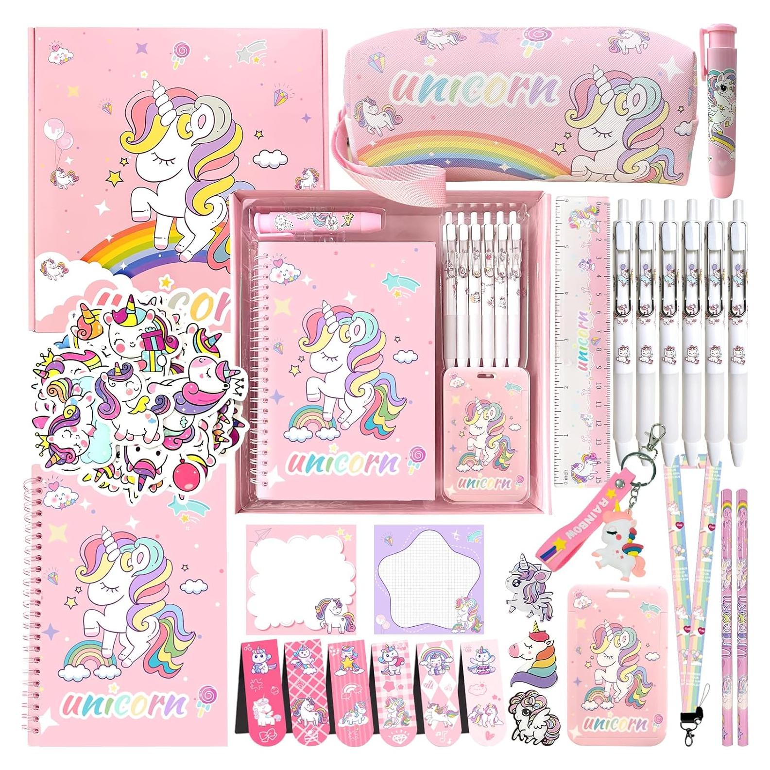 Conjunto Escolar Kawaii Unicornio TSILRMSAFMAO 12 Piezas