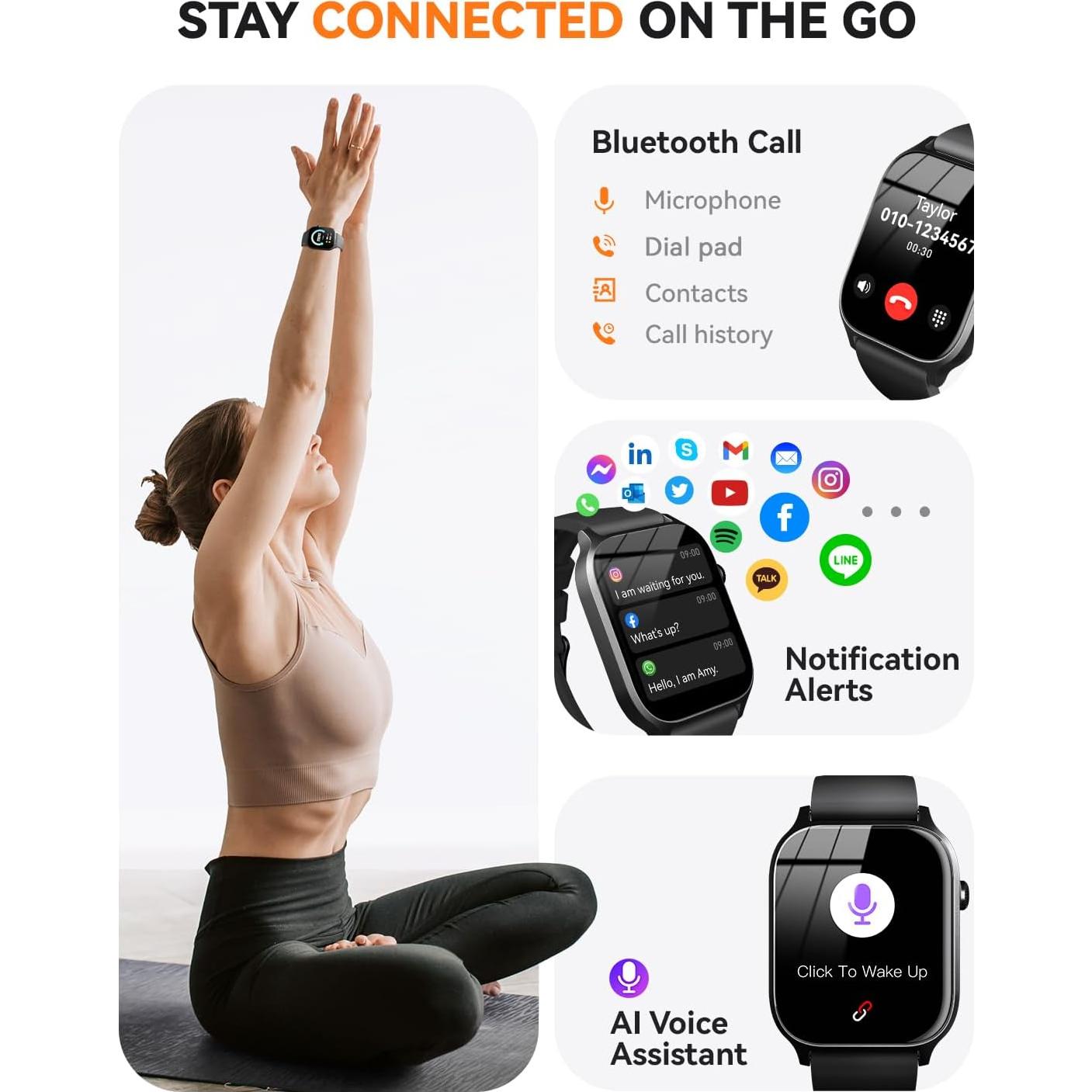 Reloj Inteligente Paybay Y7 Negro IP68 Fitness Llamadas