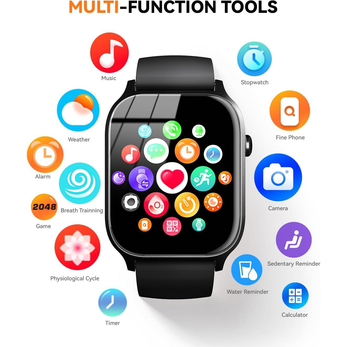 Reloj Inteligente Paybay Y7 Negro IP68 Fitness Llamadas