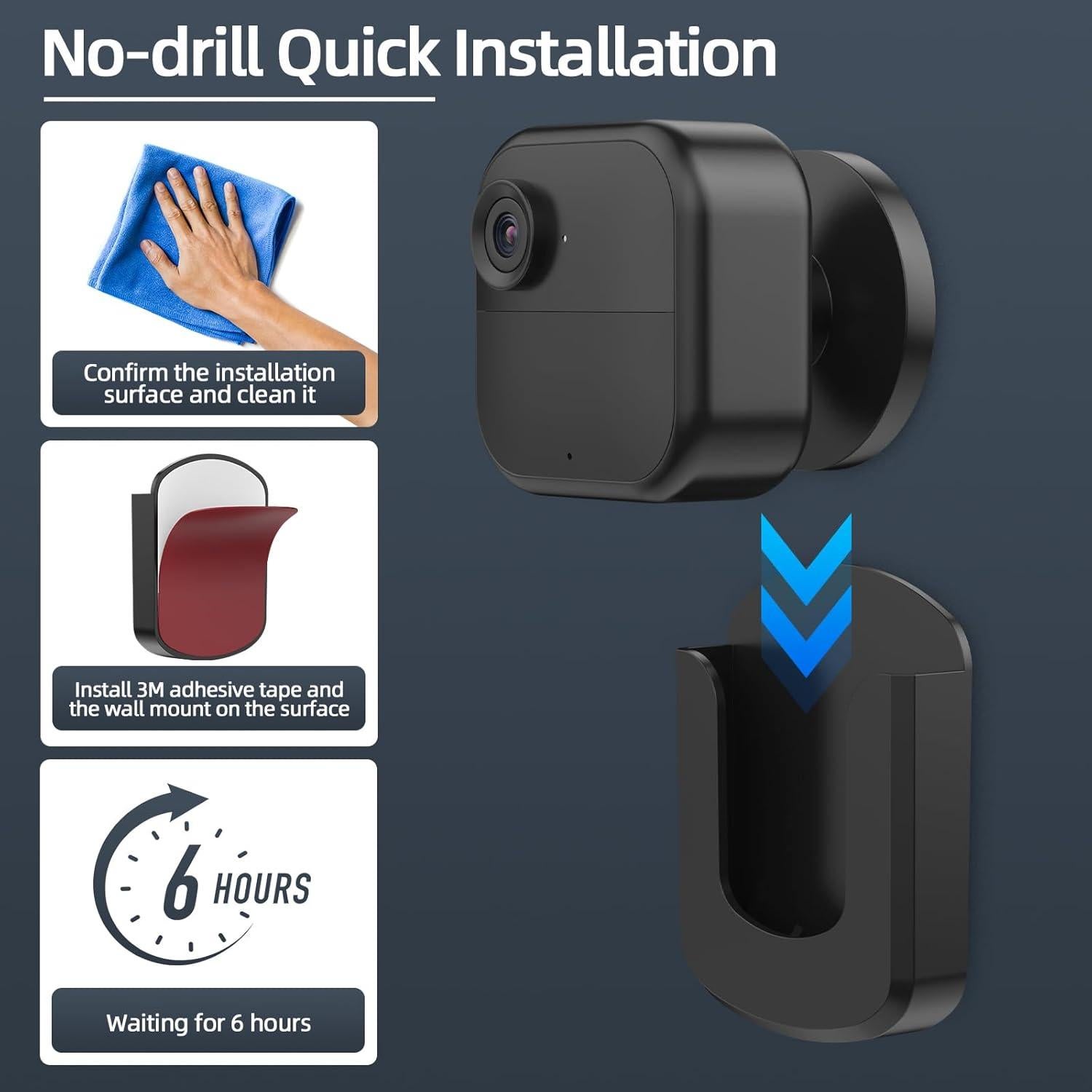 Soporte Adhesivo para Cámara Blink BOUNHOHE - Paquete de 3