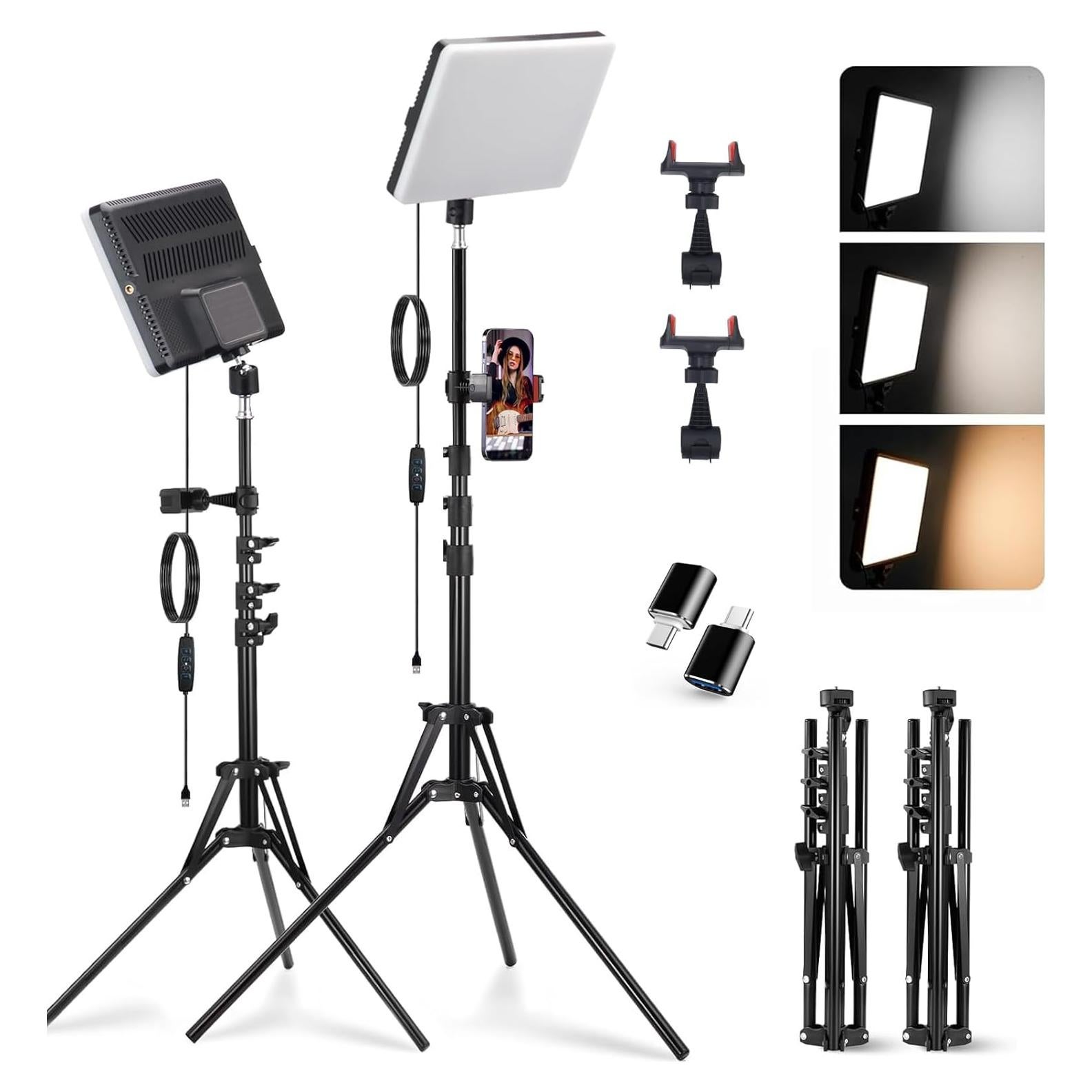 Kit de Iluminación LED Velvora USB con Trípode Ajustable 28-60"