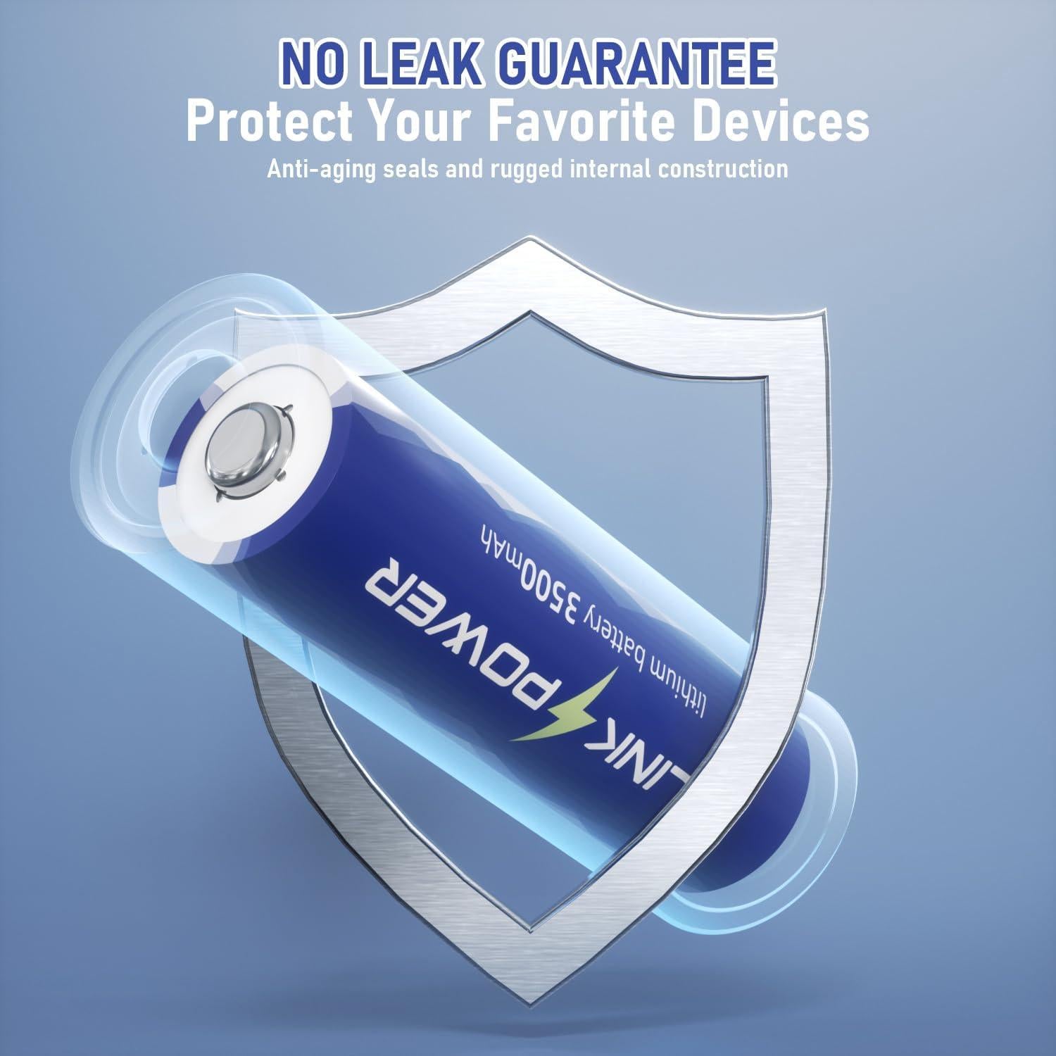 Baterías AA Blinkspower 3500mAh Paquete de 4 No Recargables