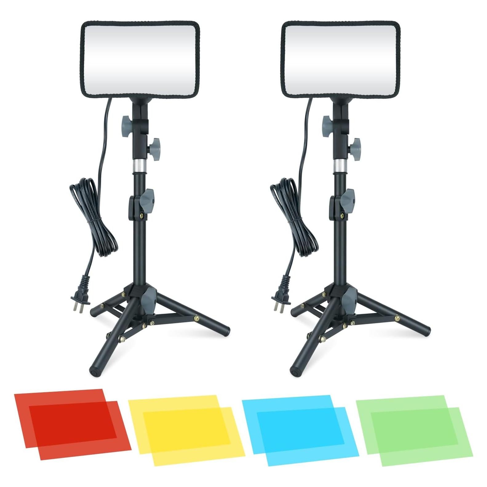 Kit de Iluminación LED LINCO AM288 con Trípodes y Filtros