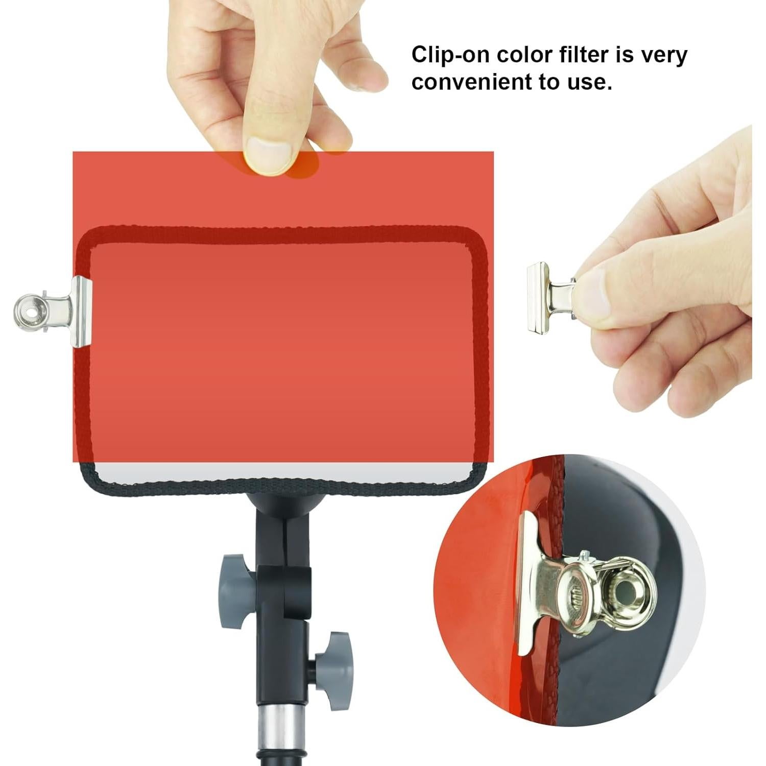 Kit de Iluminación LED LINCO AM288 con Trípodes y Filtros