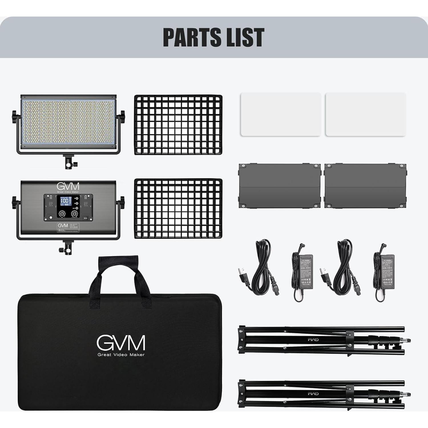 GVM 1500D Kit de Iluminación LED RGB 75W con Softbox