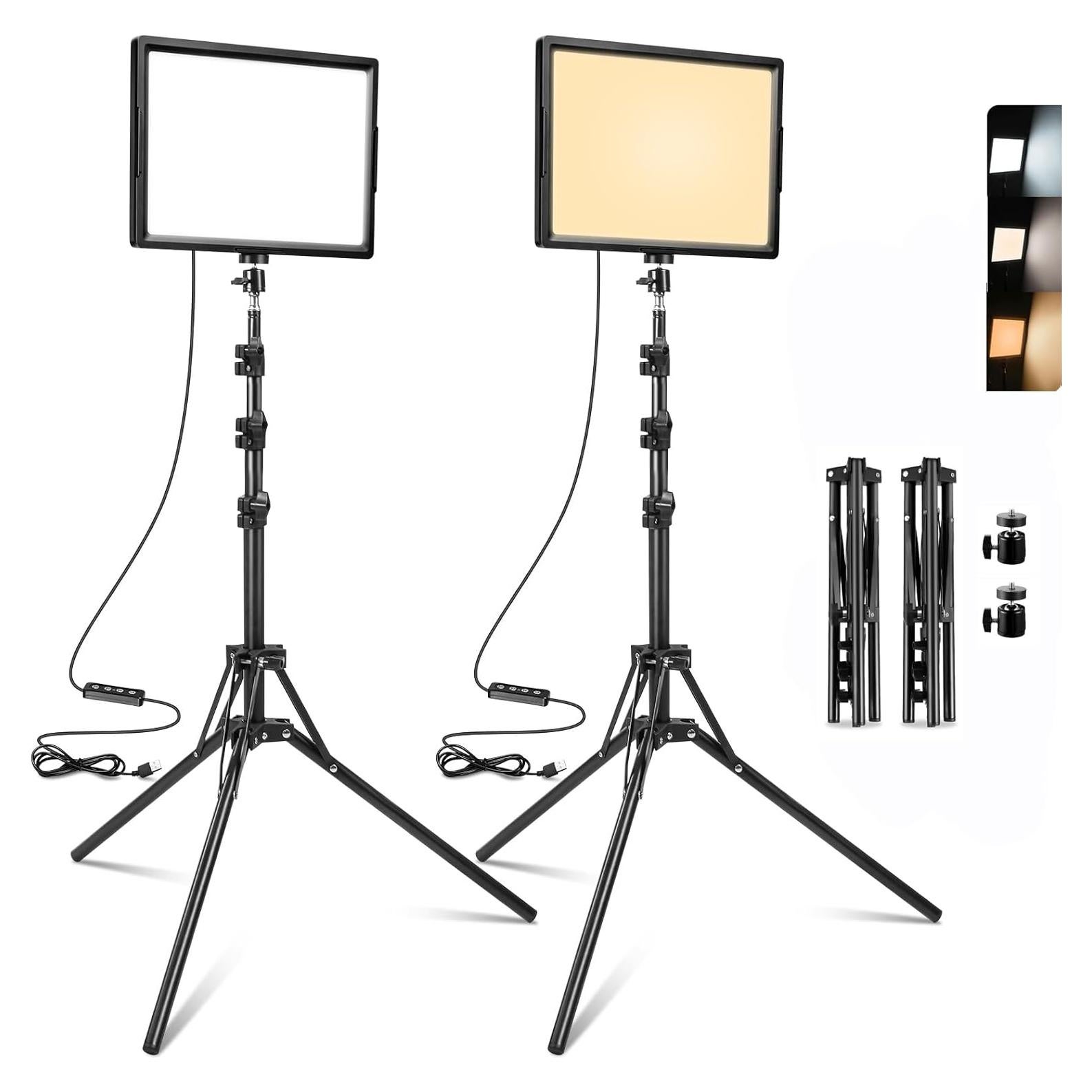 Kit de Iluminación LED Bi-Color Ci-Fotto 2-Pack USB 2800-6500K