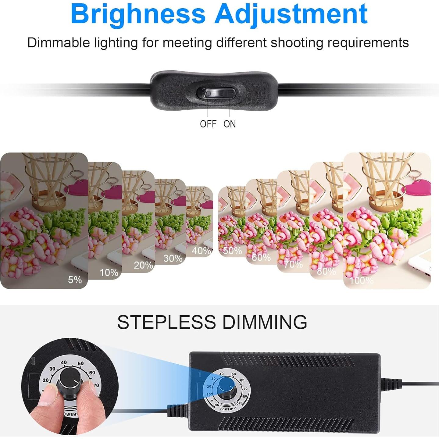 Caja de Luz de Estudio Fotográfico SYSCLOUD 81cm LED Dimmable