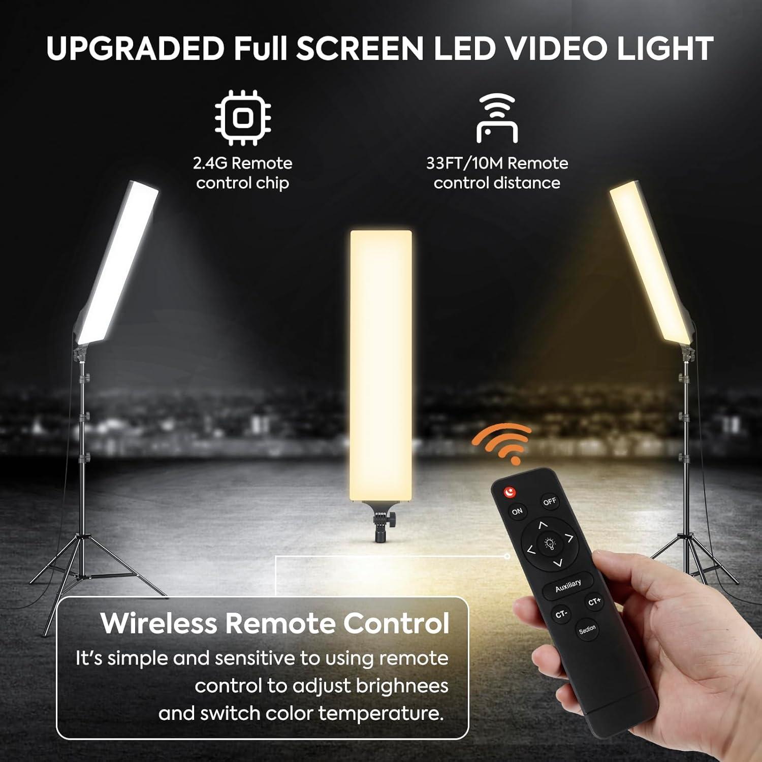 Kit de Iluminación Fotográfica LED SEDGEWIN 36W Regulable 2500-7500K