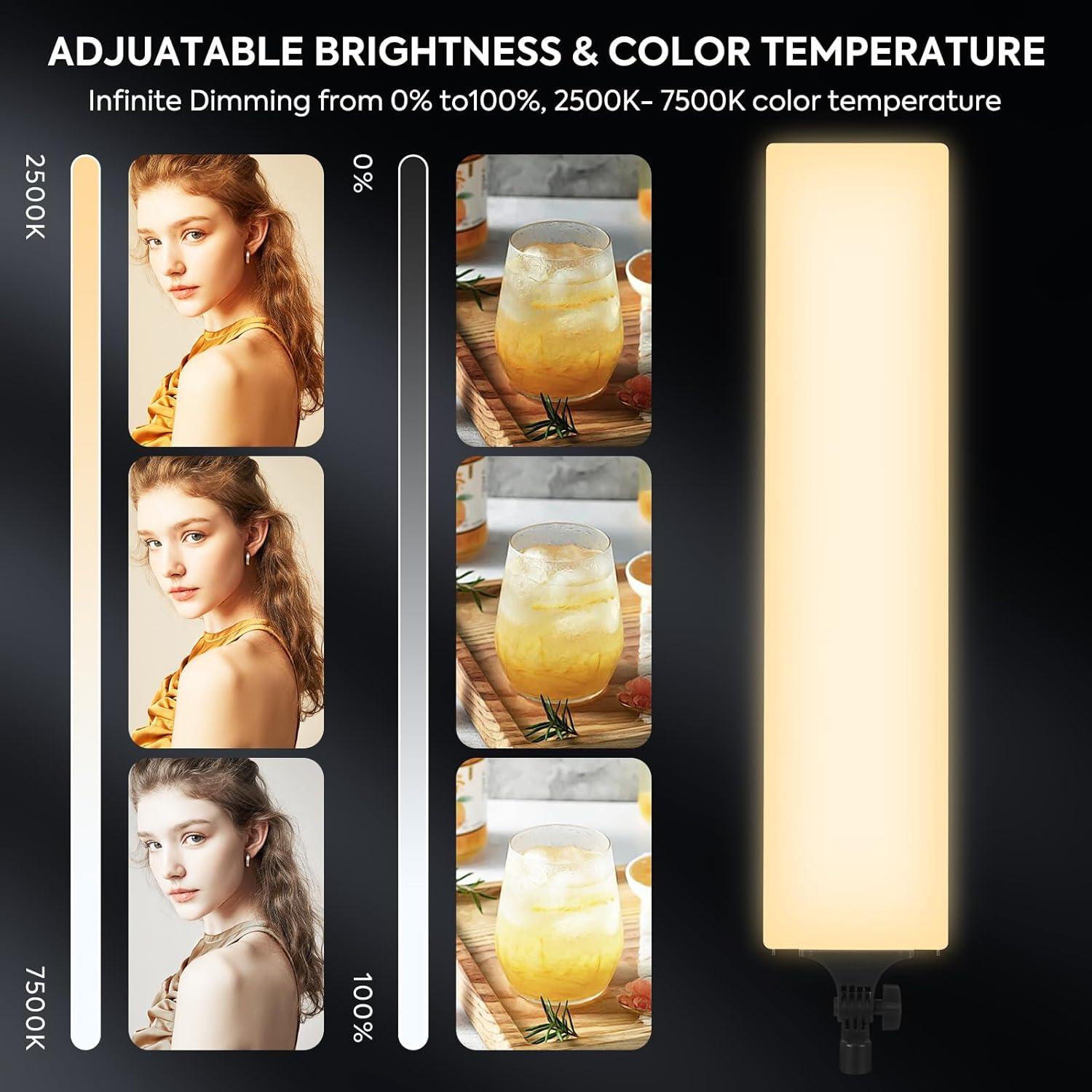 Kit de Iluminación Fotográfica LED SEDGEWIN 36W Regulable 2500-7500K