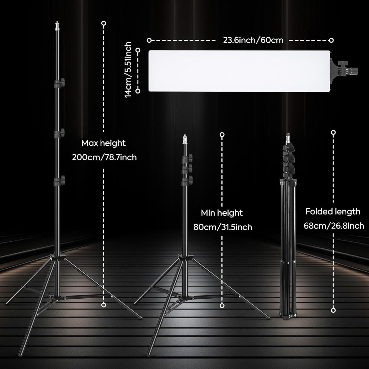 Kit de Iluminación Fotográfica LED SEDGEWIN 36W Regulable 2500-7500K