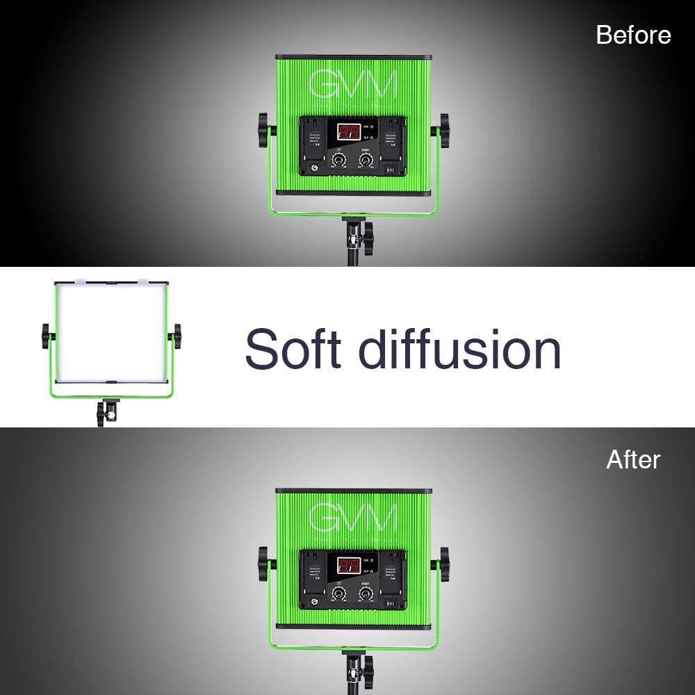 GVM Video Lighting Kit with APP Control, Bi-Color 3200-5600K Led Light Panel for Photography Video Lighting Studio Interview Portrait, CRI/TLCI 97+ High Brightness Video Light, 528 LED Beads