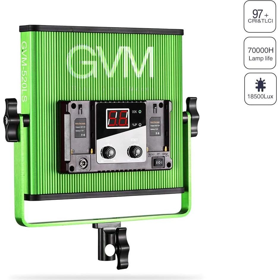 GVM Video Lighting Kit with APP Control, Bi-Color 3200-5600K Led Light Panel for Photography Video Lighting Studio Interview Portrait, CRI/TLCI 97+ High Brightness Video Light, 528 LED Beads