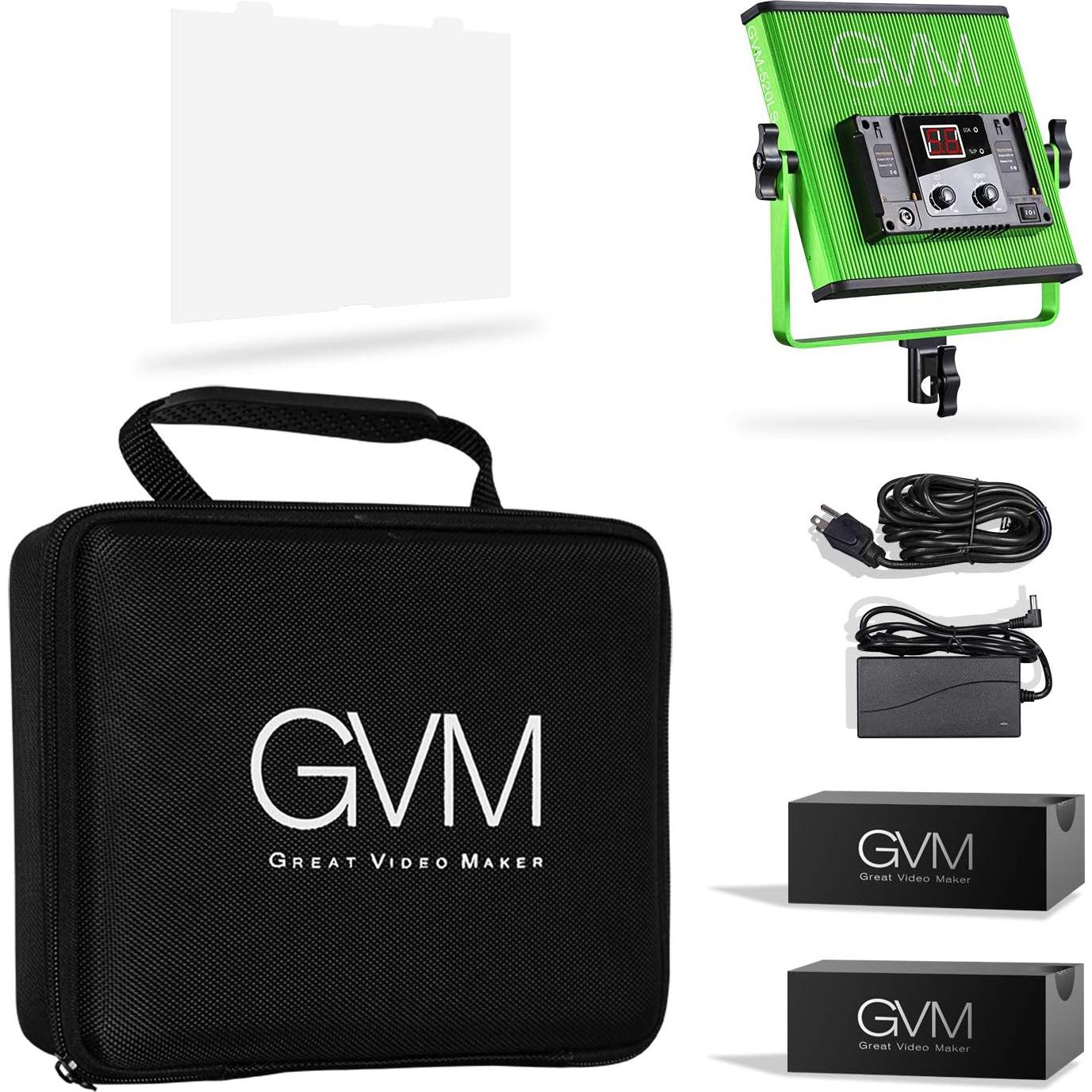 GVM Video Lighting Kit with APP Control, Bi-Color 3200-5600K Led Light Panel for Photography Video Lighting Studio Interview Portrait, CRI/TLCI 97+ High Brightness Video Light, 528 LED Beads