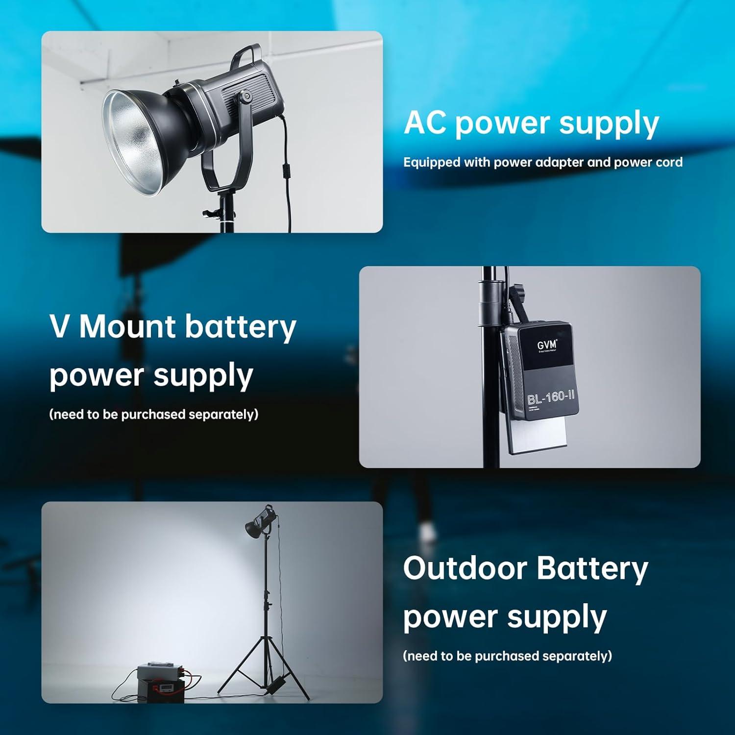 Luz de Video LED GVM 160W 5600K con Control Bluetooth